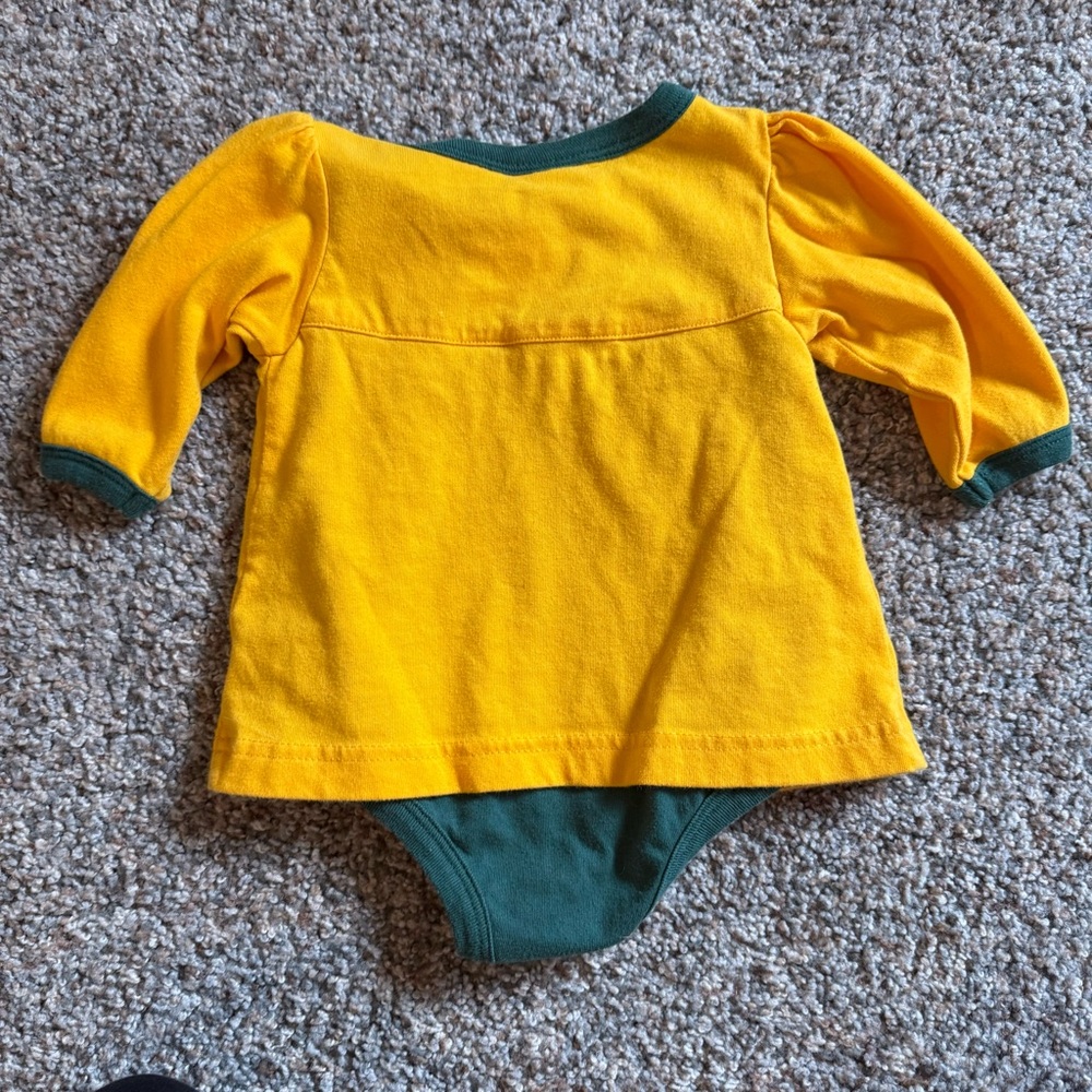 Green Bay Packers Baby Dress cheer leader dress 6-9 months - Picture 2 of 3